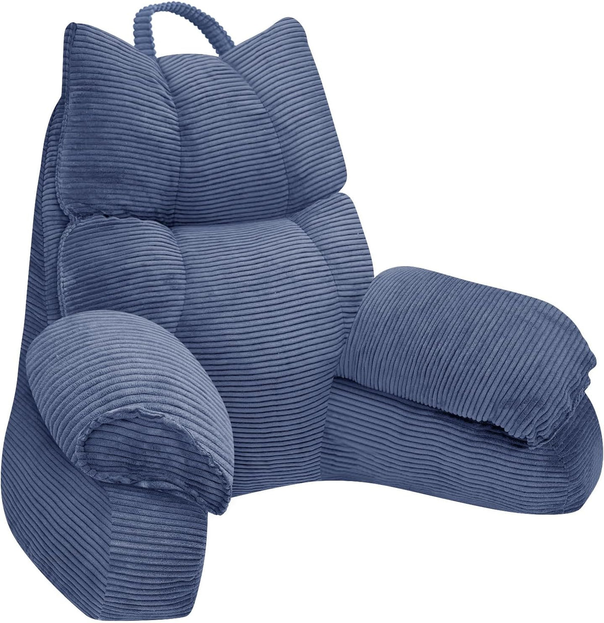 Memory Foam Armrest Structured Backrest Bed Lounge Pillow