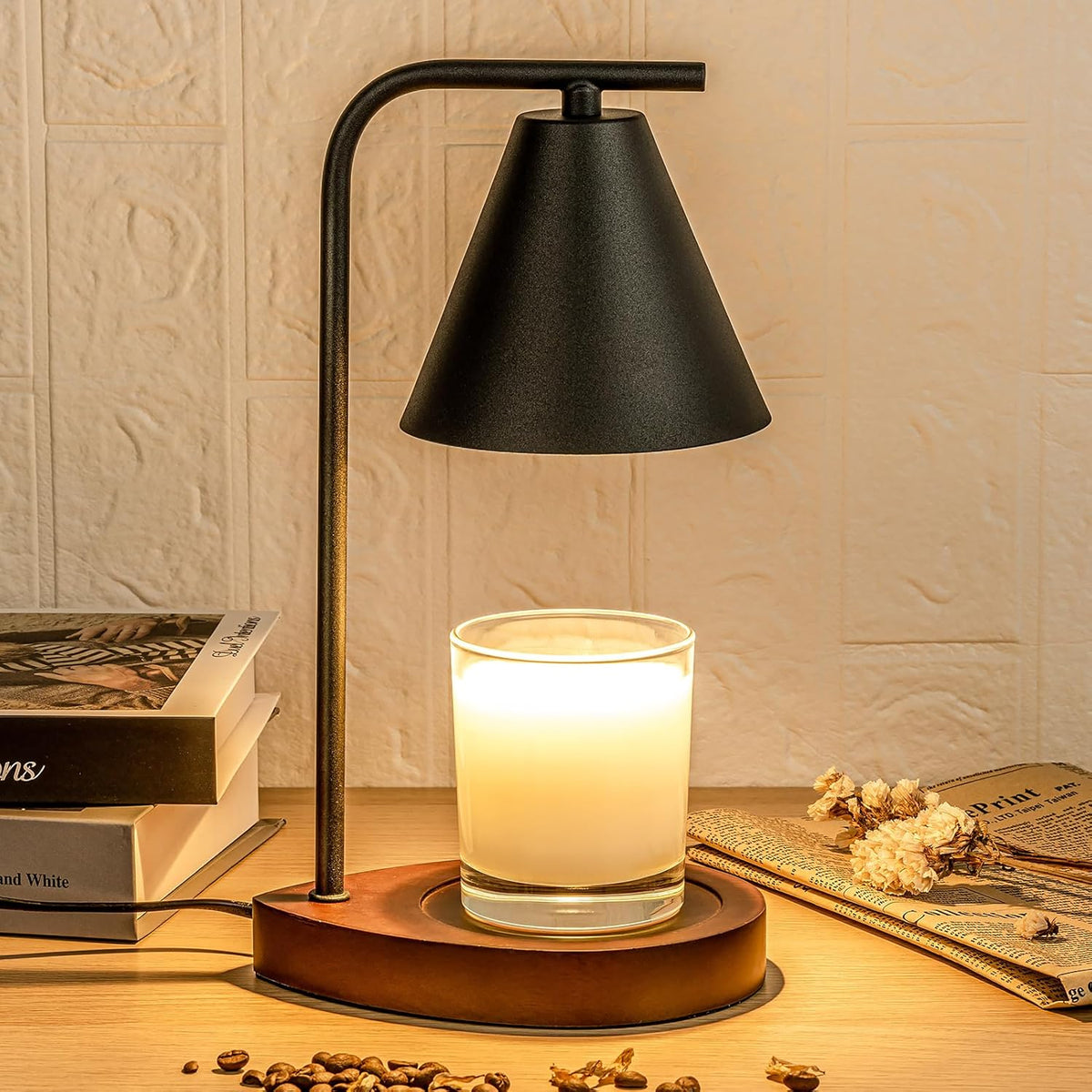 Flameless Dimmable Electric Wax Melting Candle Warmer Table Lamp