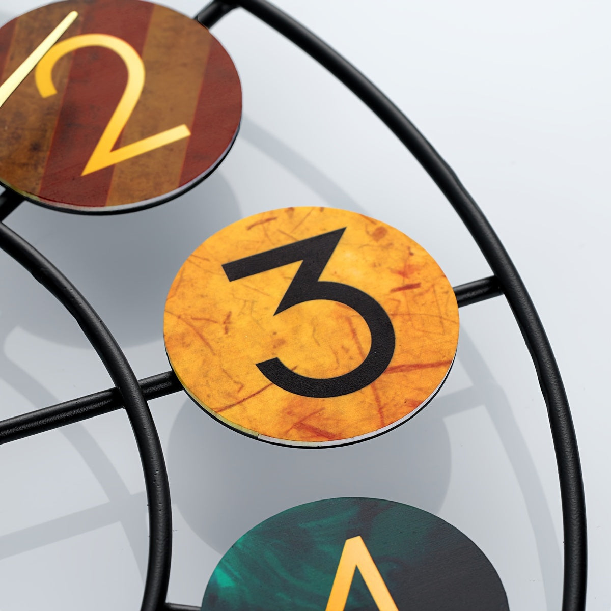 Retro Round Iron Frame Metal Wall Clock