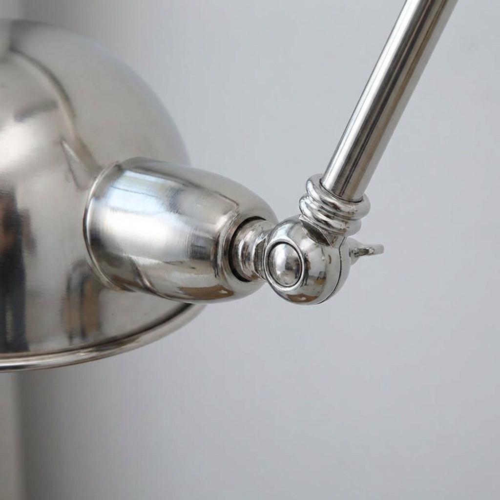 Polished Metal Rotating Arm Adjustable Task Wall Light