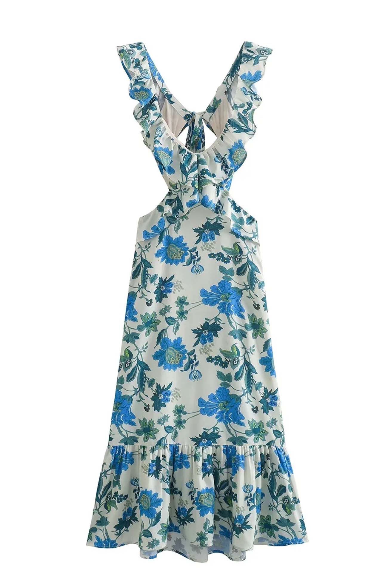 Amara | Elegant Summer Maxi Dress - Sleeveless with Ruffle Straps 4