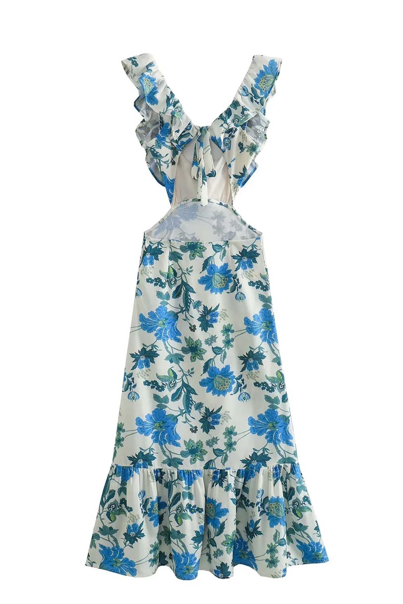 Amara | Elegant Summer Maxi Dress - Sleeveless with Ruffle Straps 5