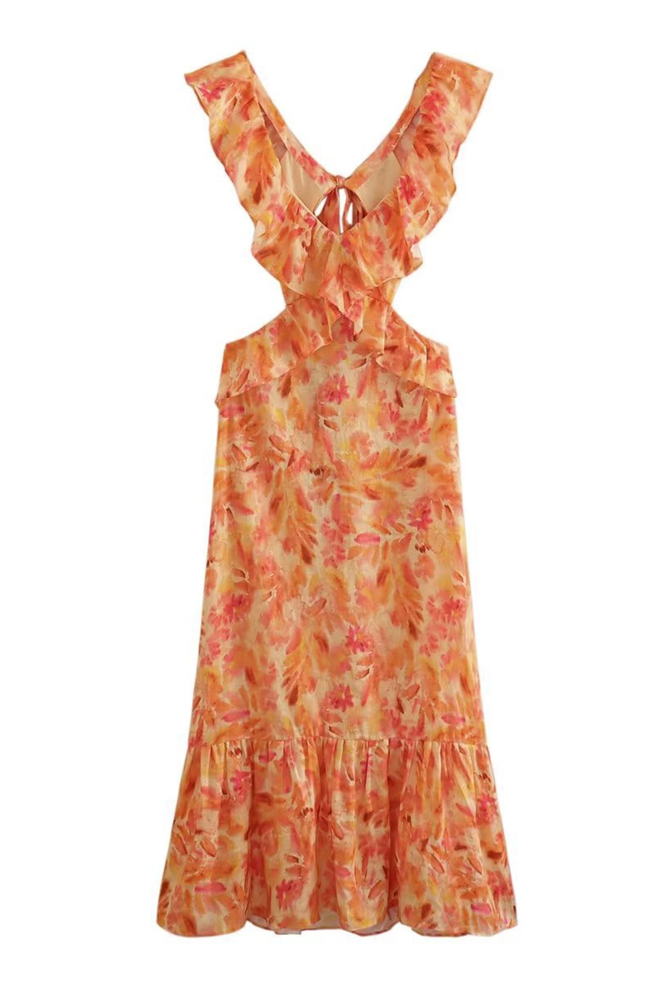 Amara | Elegant Summer Maxi Dress - Sleeveless with Ruffle Straps 6