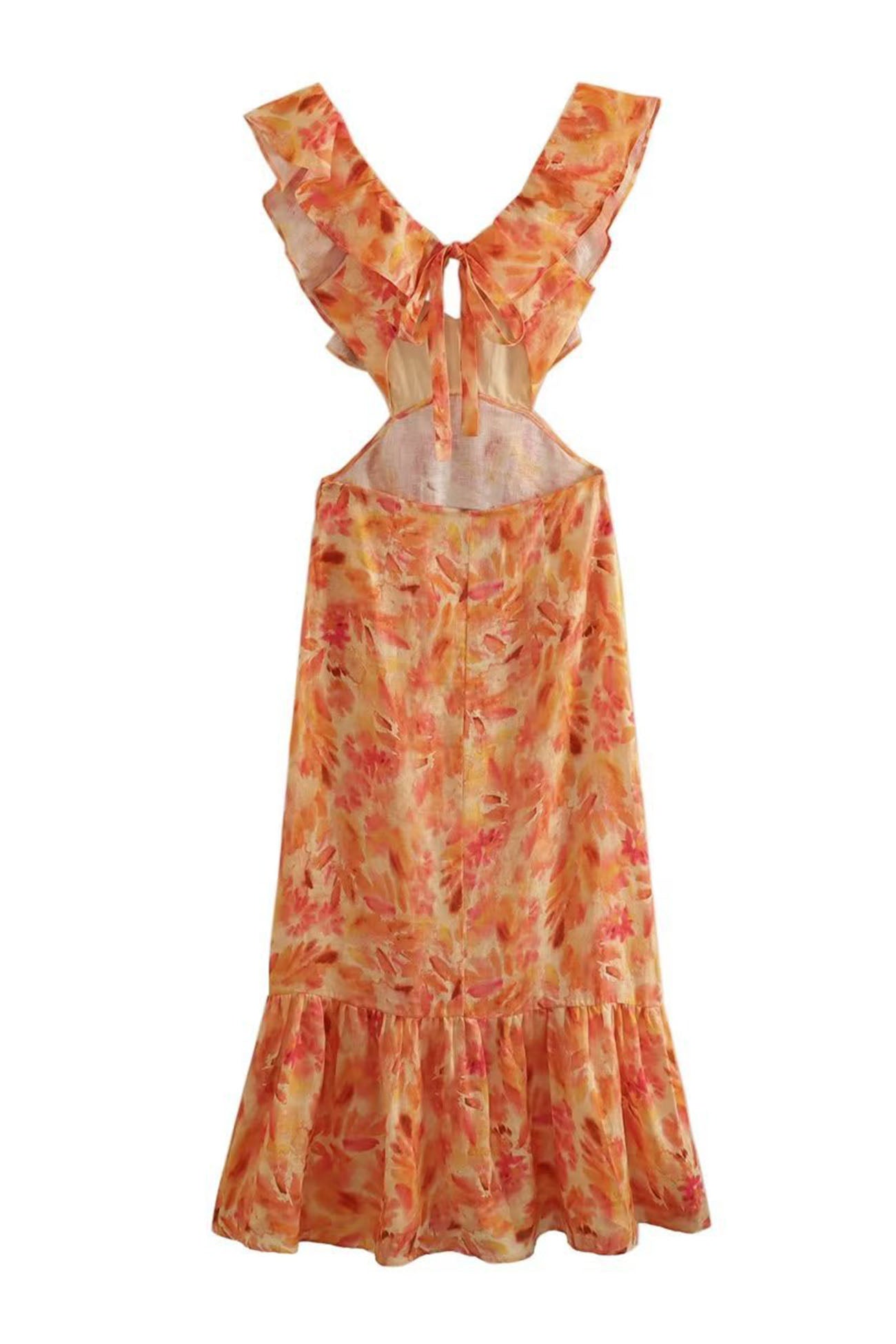 Amara | Elegant Summer Maxi Dress - Sleeveless with Ruffle Straps 7