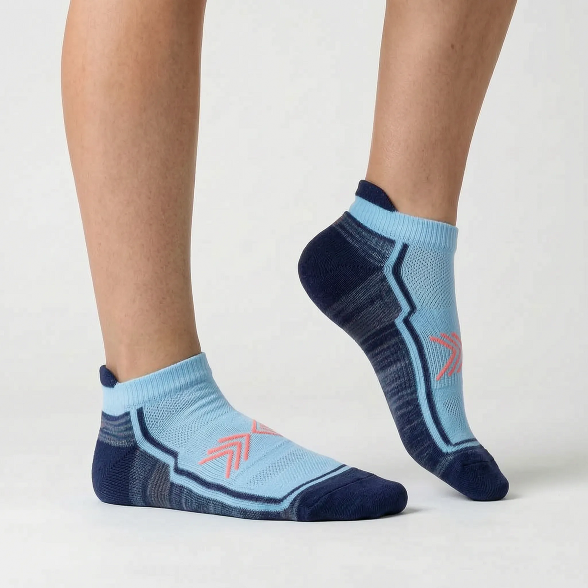 Cushioned Heel Tab Cotton Blend Ankle Athletic Socks
