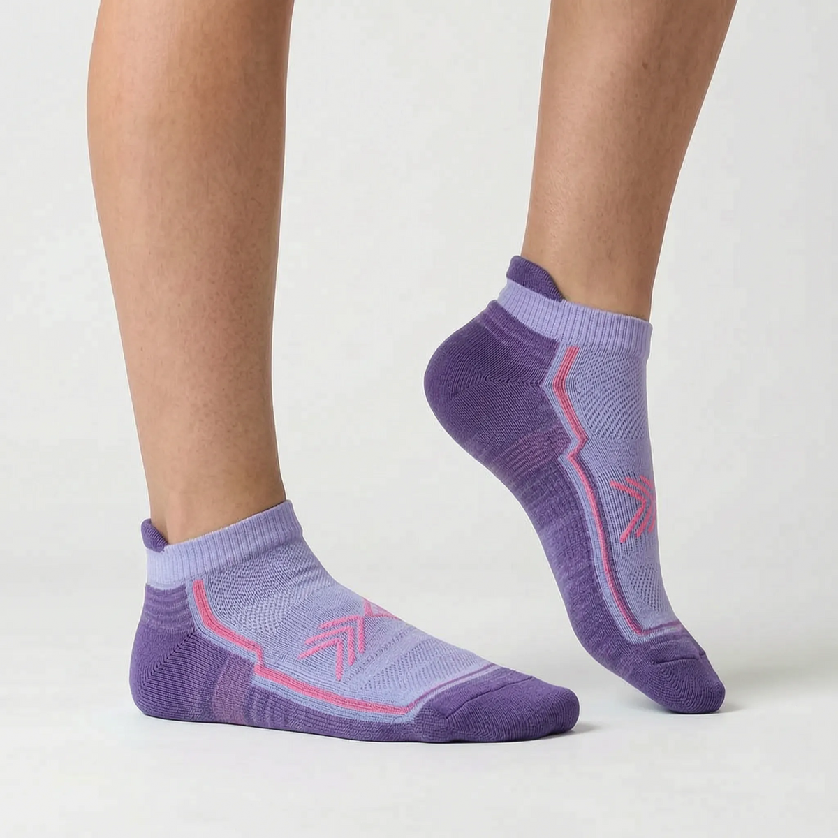 Cushioned Heel Tab Cotton Blend Ankle Athletic Socks