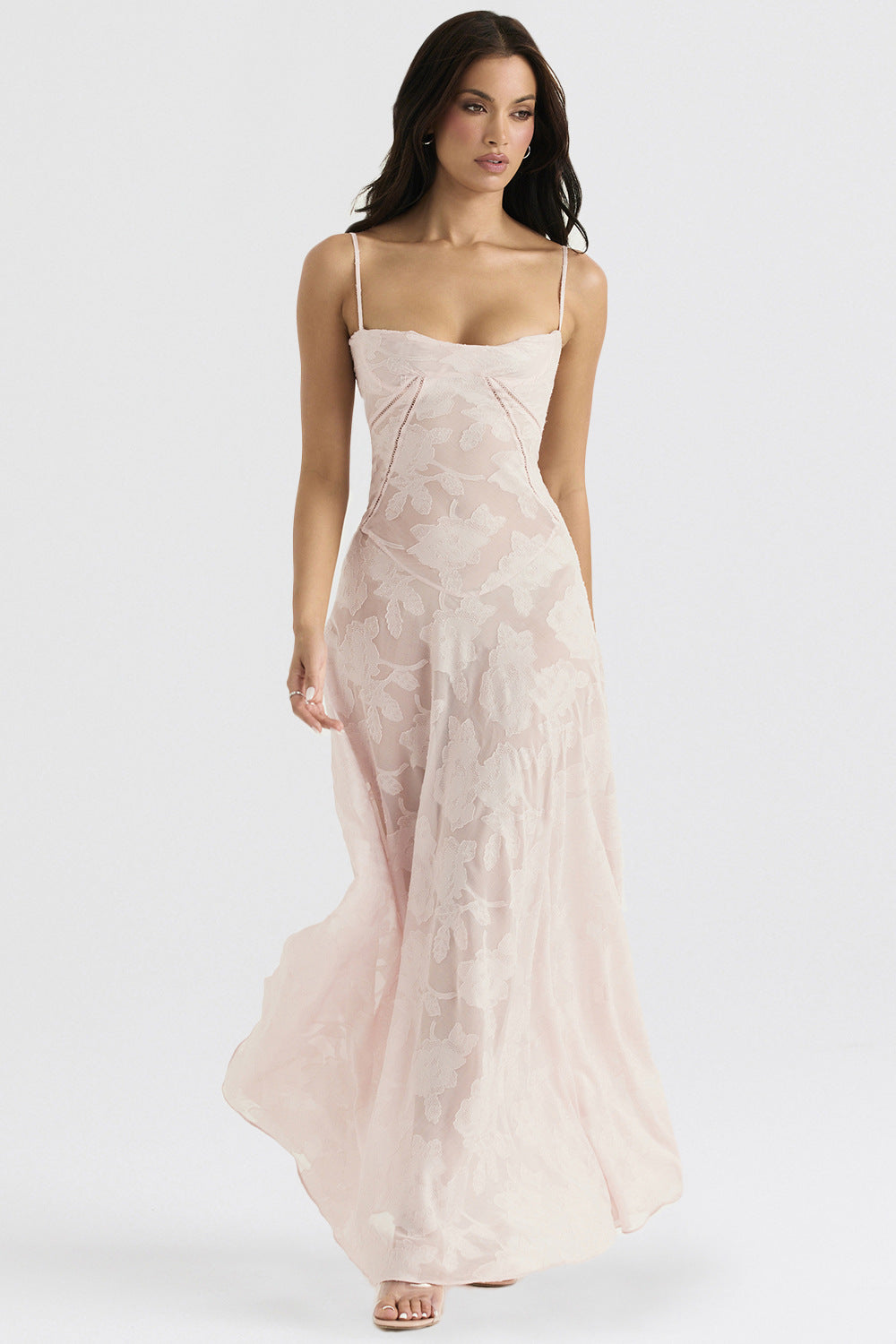Ariana | Women's Elegant Maxi Dress - Silky Slim Fit - Spaghetti Straps 0