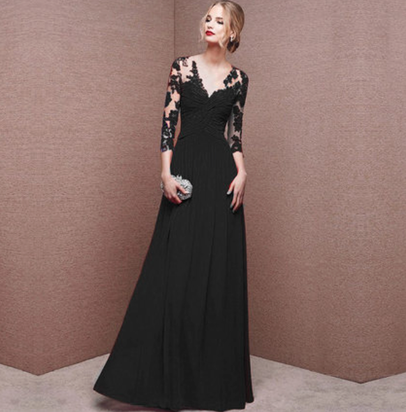 Arielle | Damen Elegantes Hochzeit Gast Kleid | Maxi 0