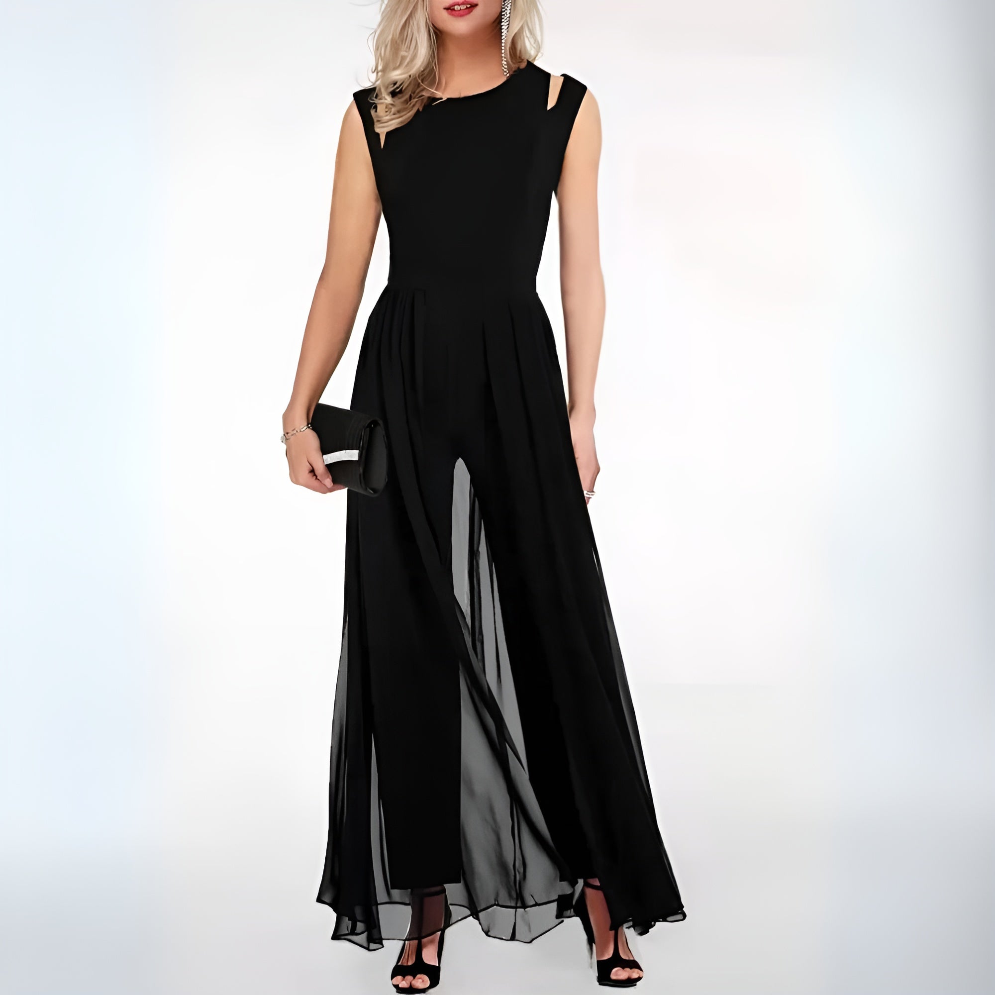Ärmelloser Jumpsuit Mit Weitem Bein Für Damen | Sommer 0