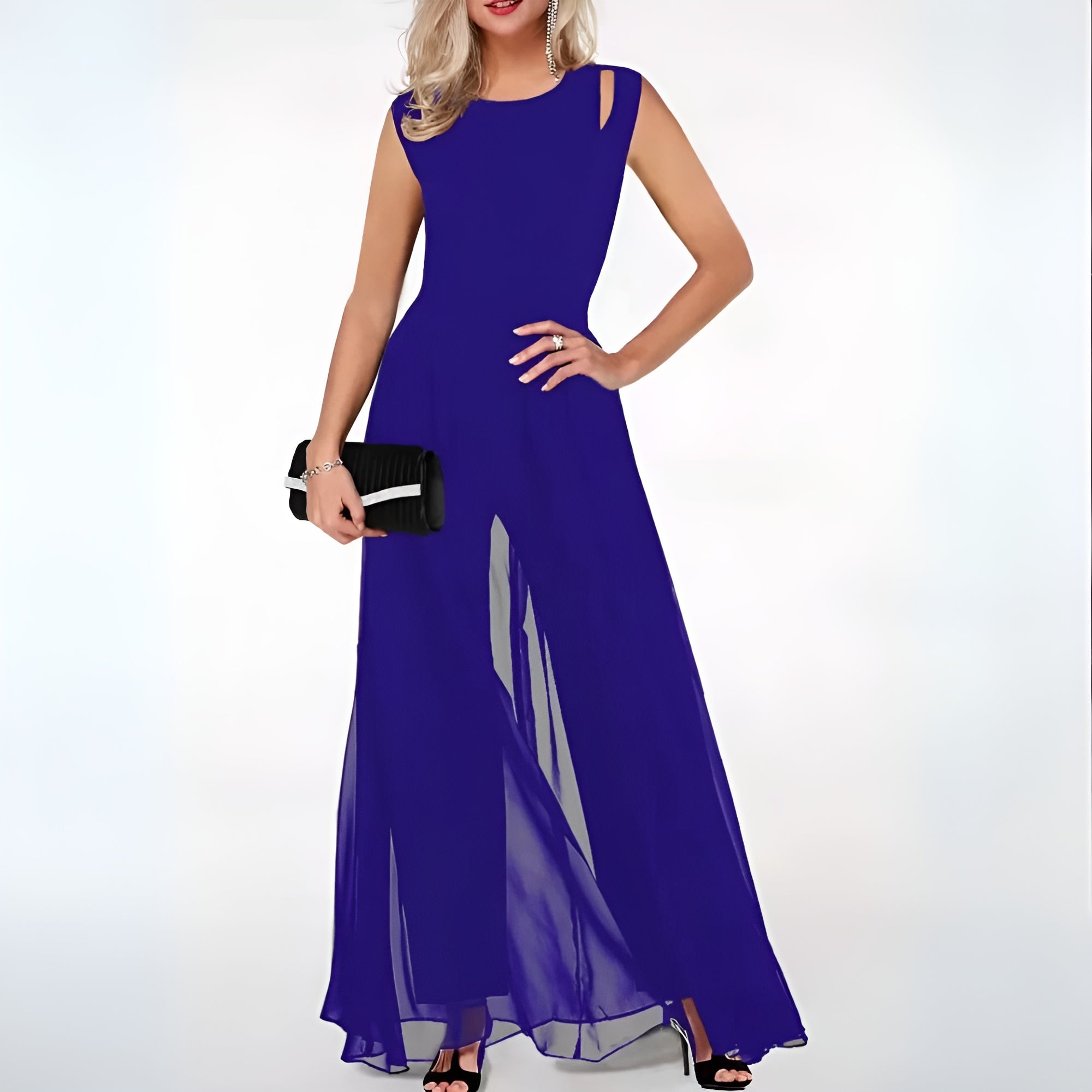 Ärmelloser Jumpsuit Mit Weitem Bein Für Damen | Sommer 3