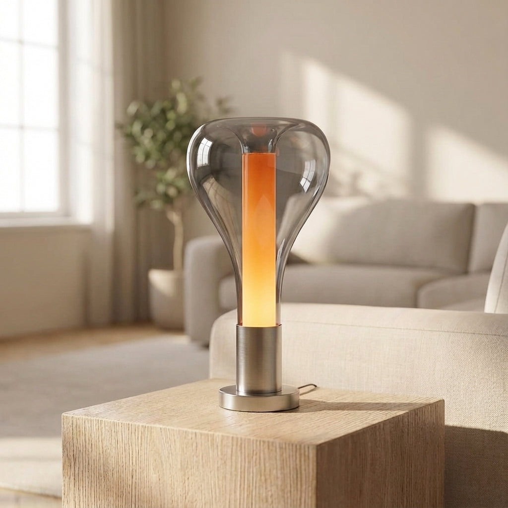 Hand-Blown Glass Flowing Liquid Motion Table Lamp