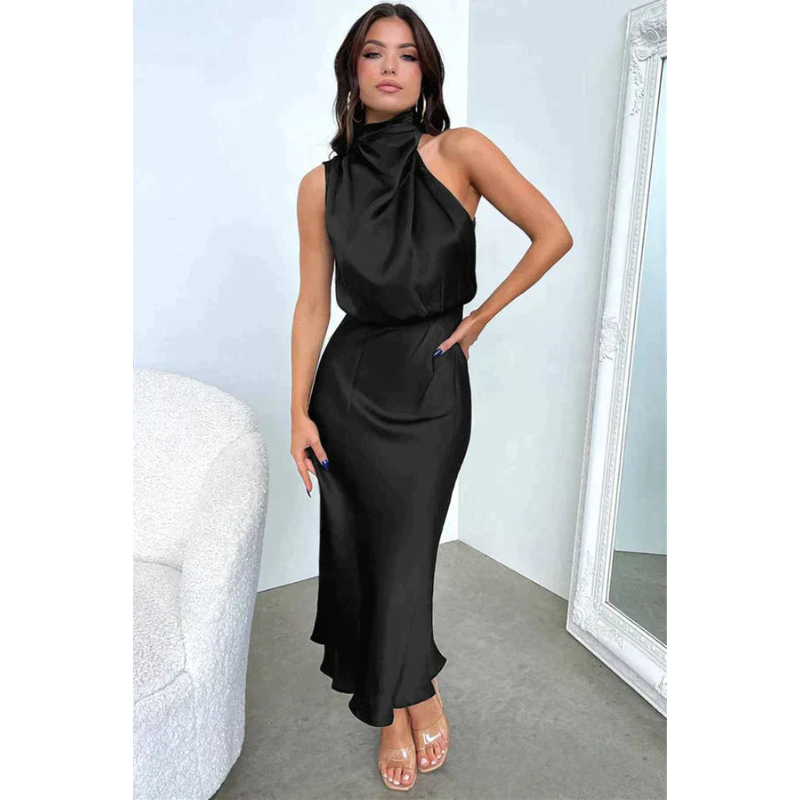 Atemberaubendes Halfter Abendkleid Für Damen | Midi 0