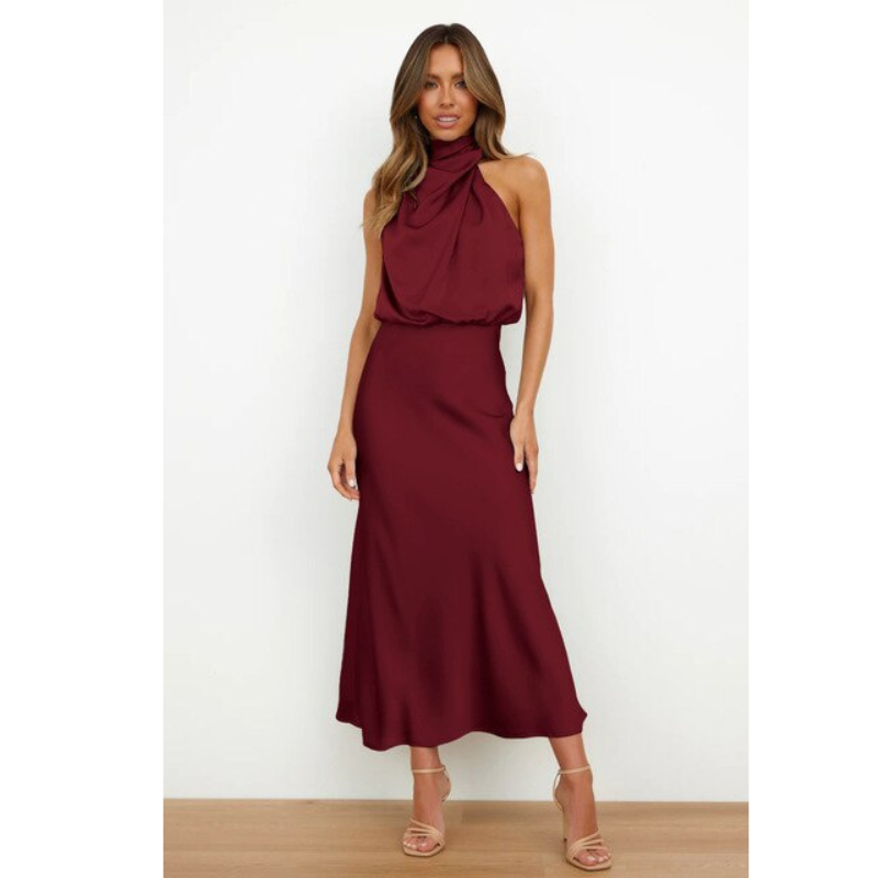 Atemberaubendes Halfter Abendkleid Für Damen | Midi 3