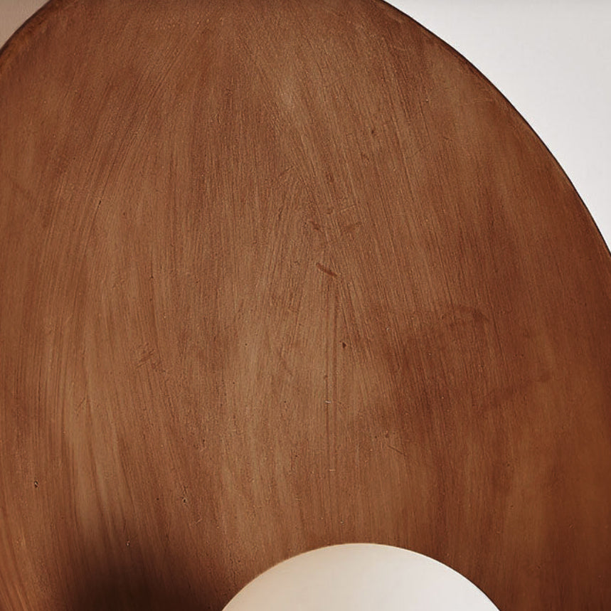 Minimalist Round Resin Iron Frosted Glass Wall Light