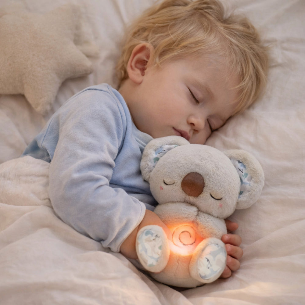 Rhythmic Breathing Glow Plush Bear Baby Sleep Toy Set