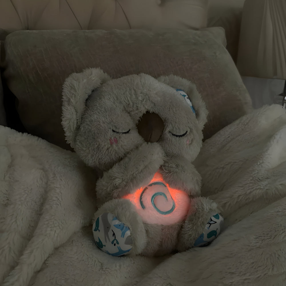 Rhythmic Breathing Glow Plush Bear Baby Sleep Toy Set