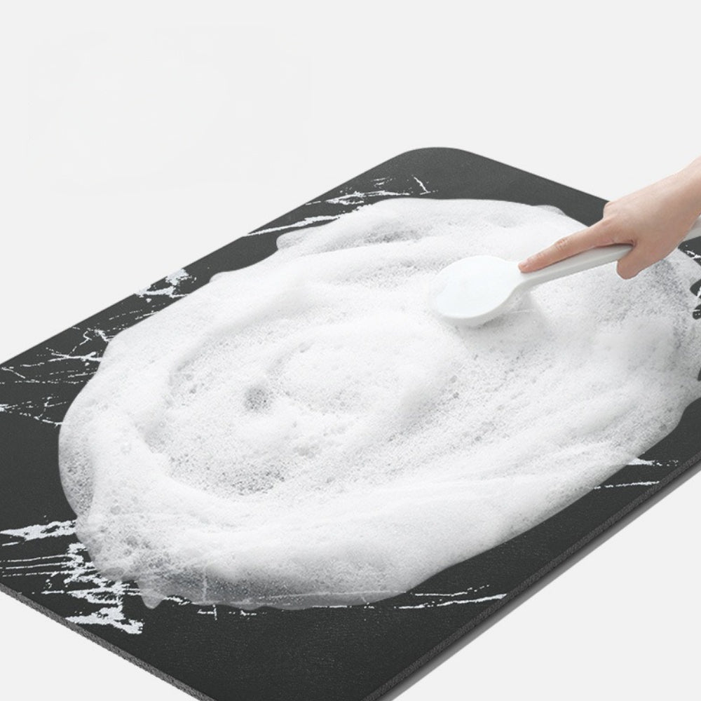 Marble Pattern Diatom Stone Non Slip Quick Dry Bath Mat
