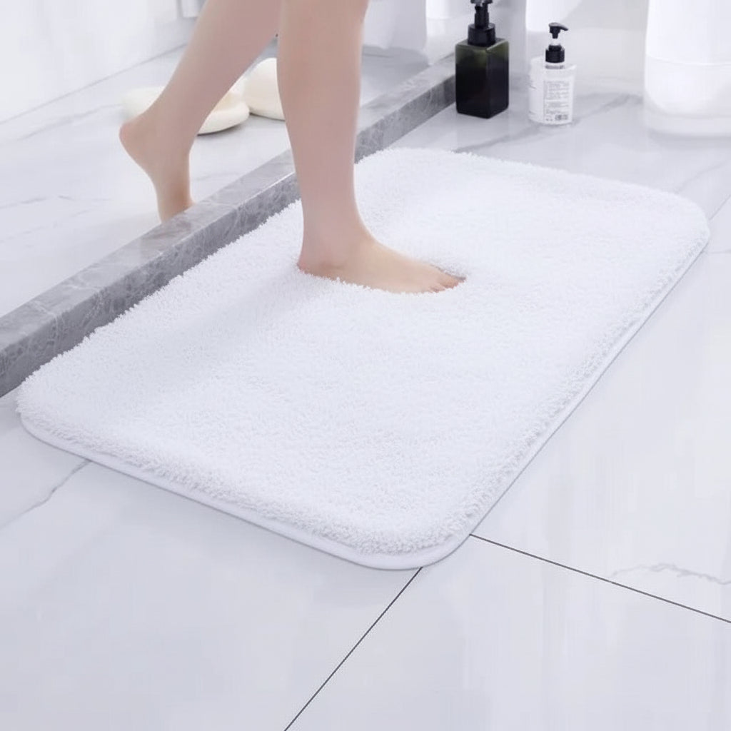Ultra Soft Plush Microfiber Absorbent Non Slip Bath Rug