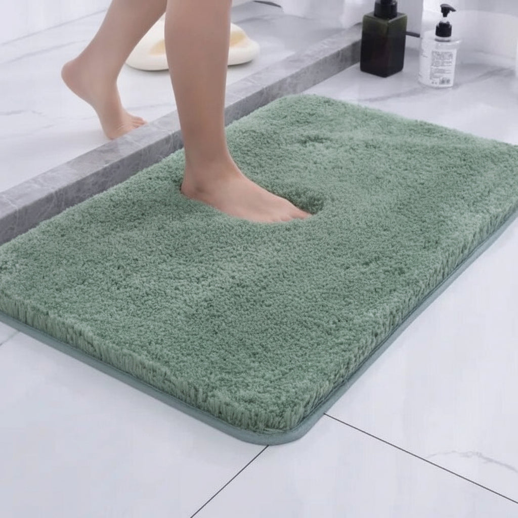Ultra Soft Plush Microfiber Absorbent Non Slip Bath Rug