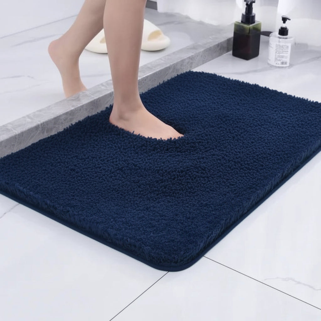 Ultra Soft Plush Microfiber Absorbent Non Slip Bath Rug