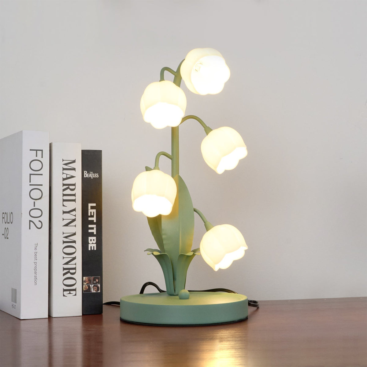 Tulip Shaped Orchid Bloom Floral Table Lamp