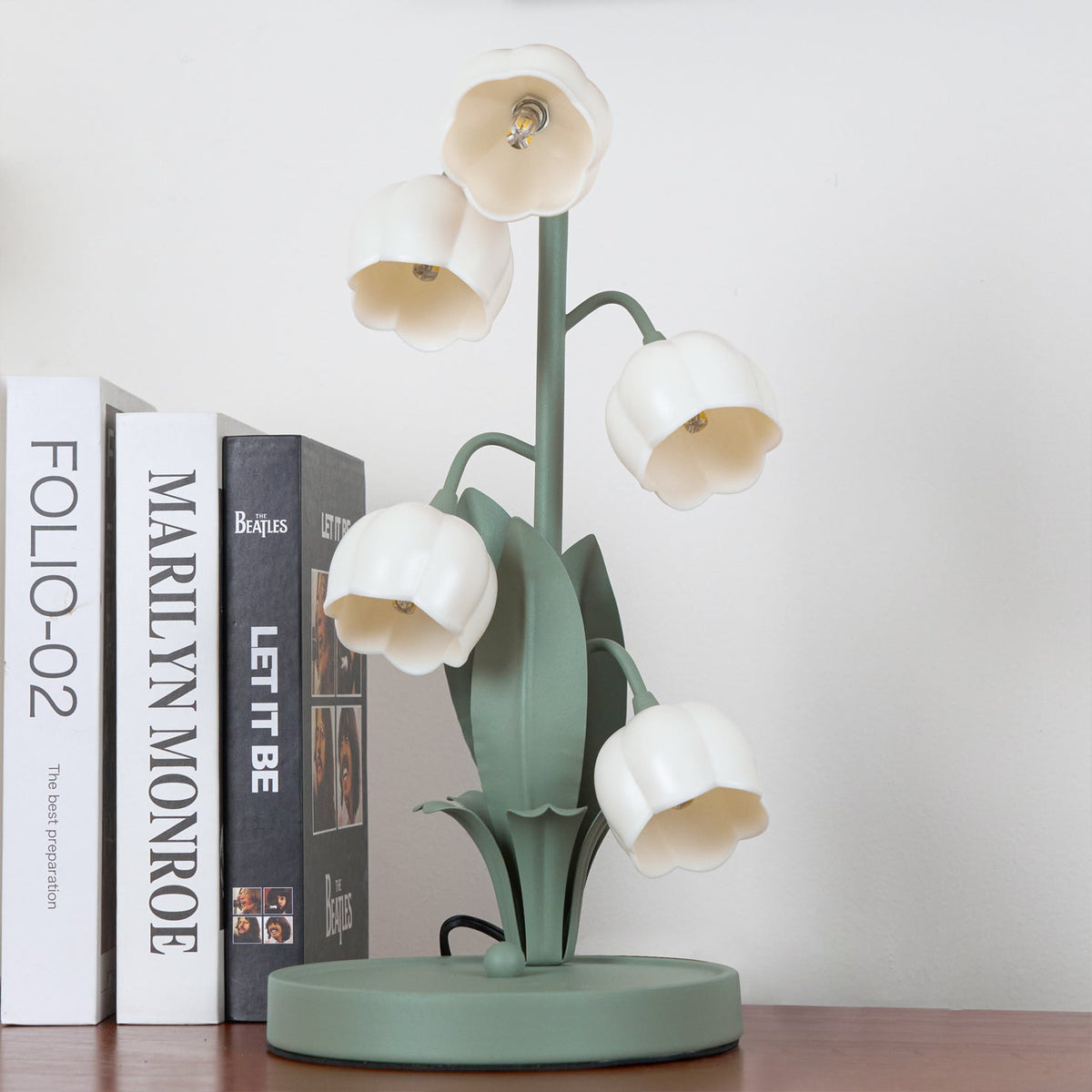 Tulip Shaped Orchid Bloom Floral Table Lamp