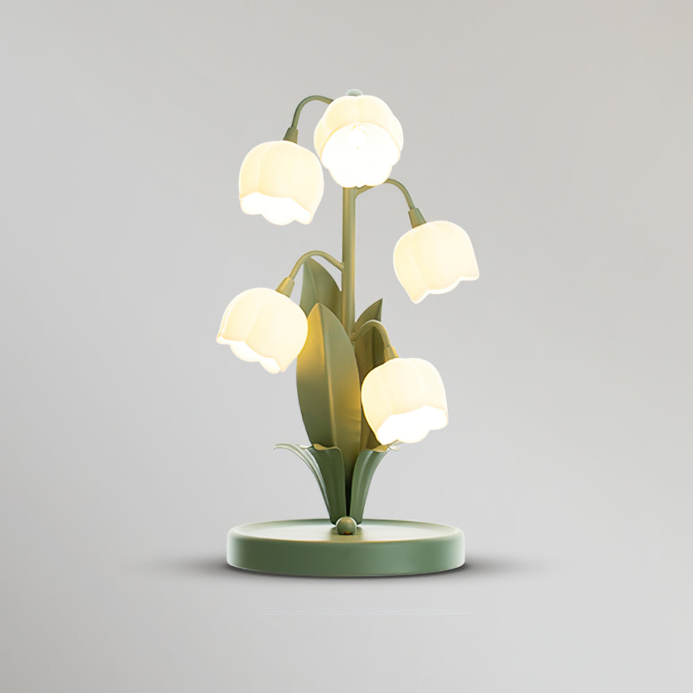 Tulip Shaped Orchid Bloom Floral Table Lamp