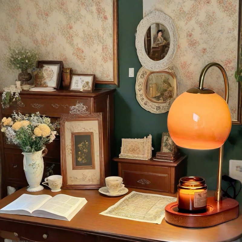 Adjustable Height Flameless Wax Melting Candle Warmer Table Lamp