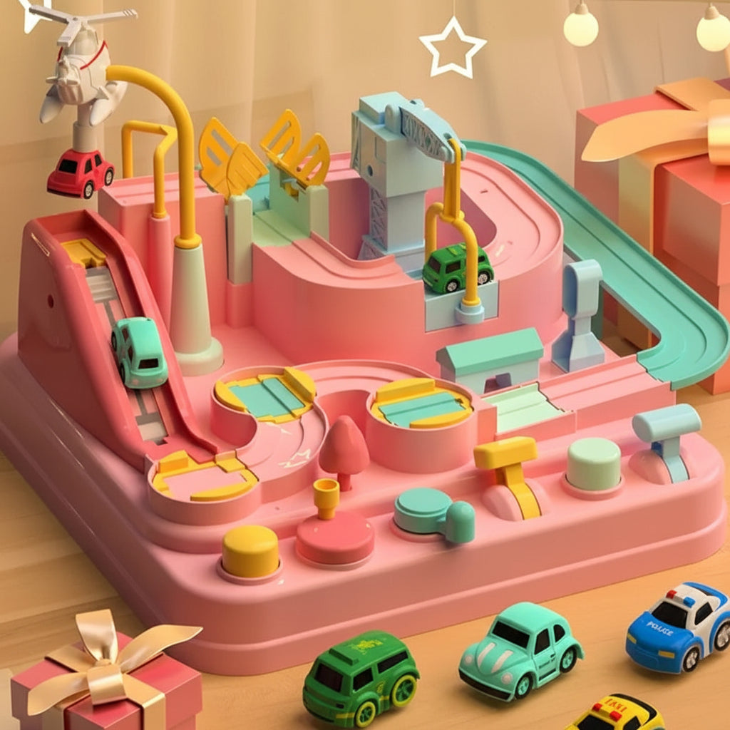 Modular City Adventure Mechanical Car Track Puzzle Toy Playset