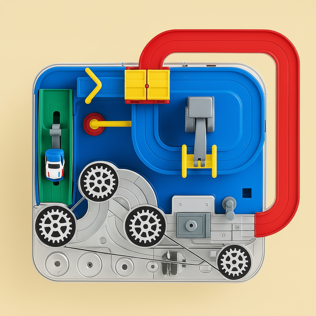 Modular City Adventure Mechanical Car Track Puzzle Toy Playset
