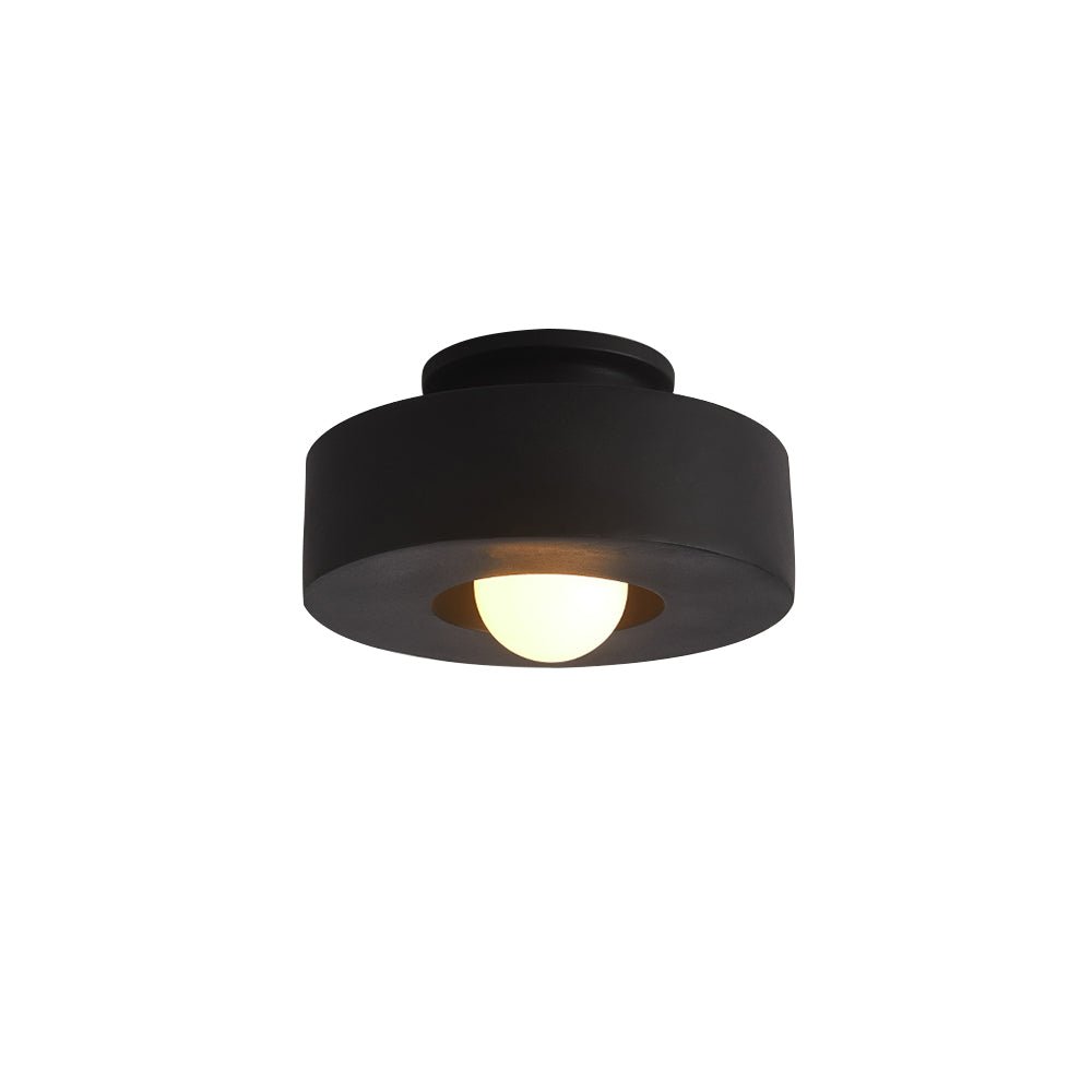 Nordic Wabi-Sabi Cylindrical Ceramic-Style Matte Dimmable Ceiling Light