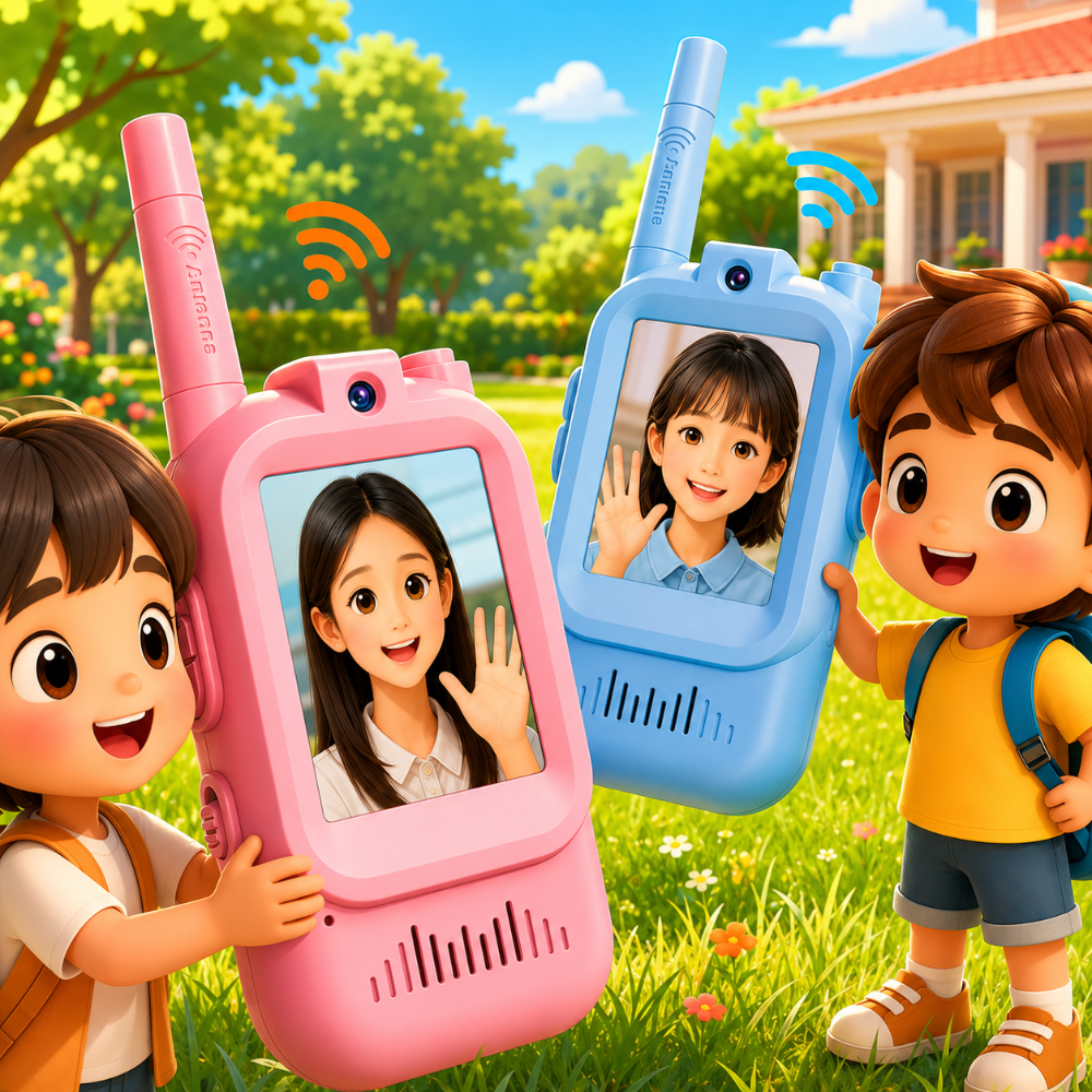 Rechargeable Video Display Camera Kids Walkie Talkie Toy Set