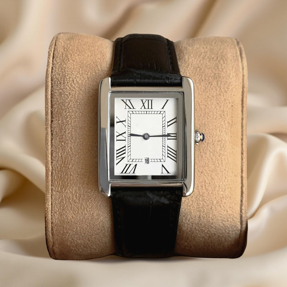 Square Case Roman Numeral Dial Analog Dress Watch