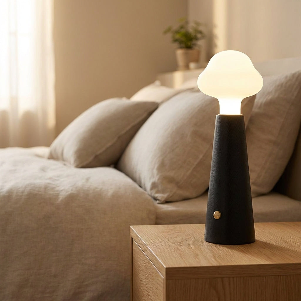 Cloud Shaped Acrylic Shade Conical Base Diffused Table Lamp