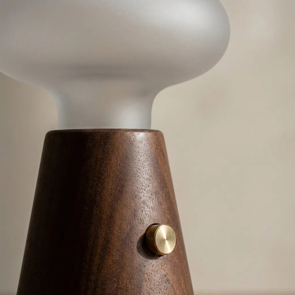 Cloud Shaped Acrylic Shade Conical Base Diffused Table Lamp