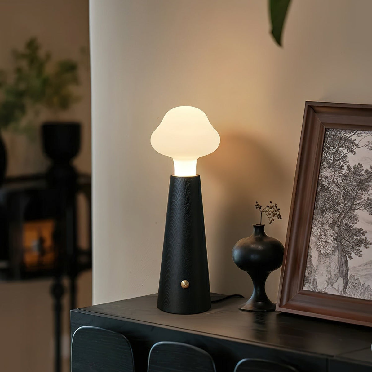 Cloud Shaped Acrylic Shade Conical Base Diffused Table Lamp