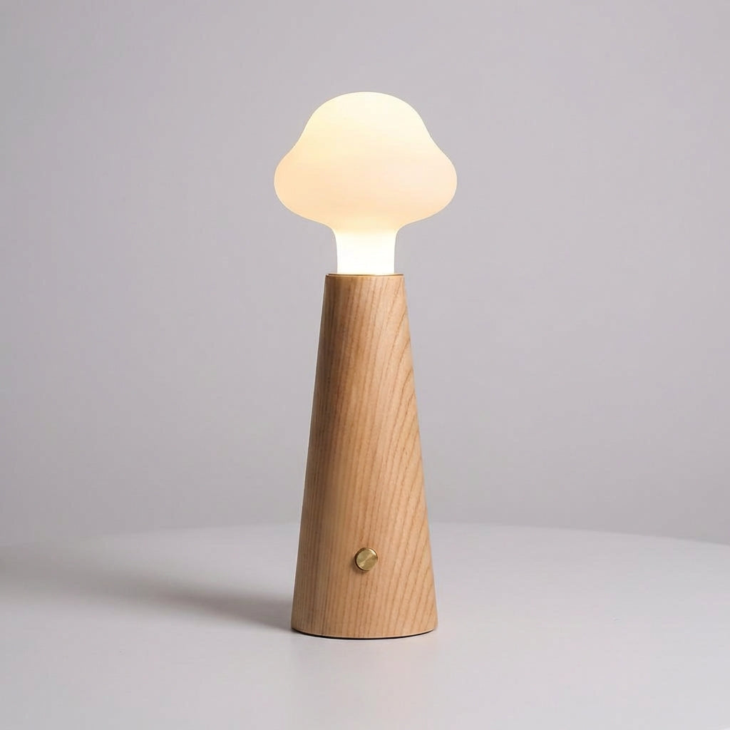 Cloud Shaped Acrylic Shade Conical Base Diffused Table Lamp