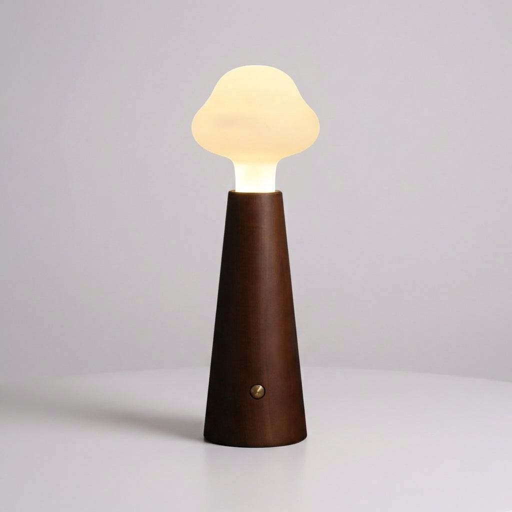 Cloud Shaped Acrylic Shade Conical Base Diffused Table Lamp
