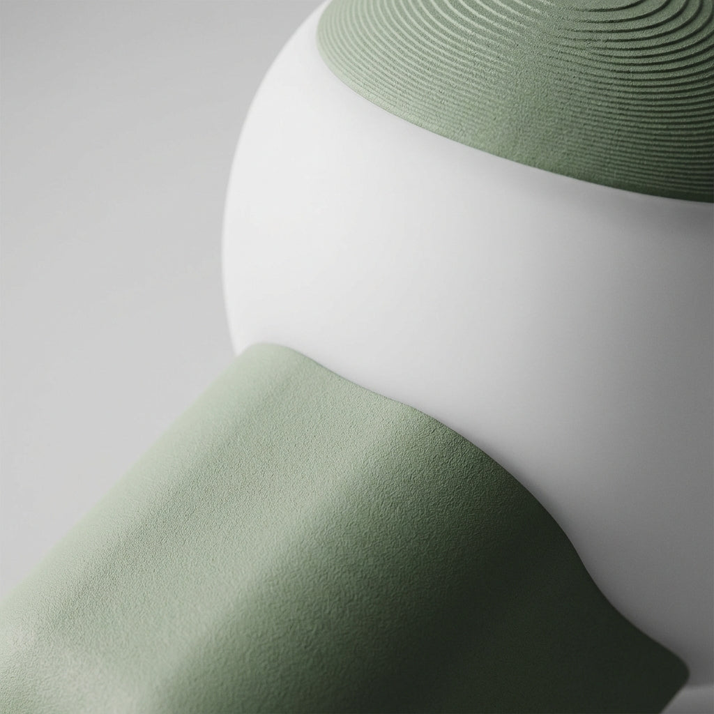 Compact Mushroom Silhouette Weighted Base Minimalist Table Lamp
