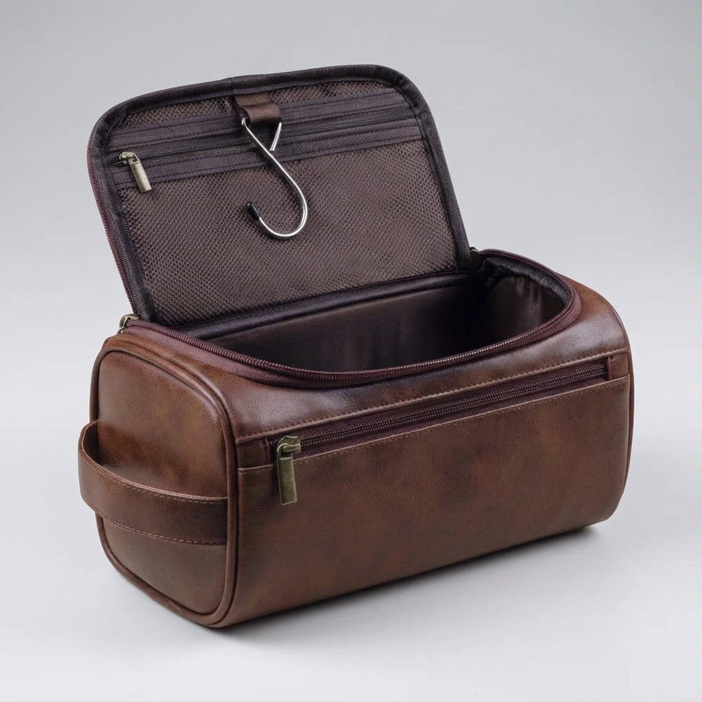 Compact Water-Repellent Multi-Pocket Hanging Travel Toiletry Bag