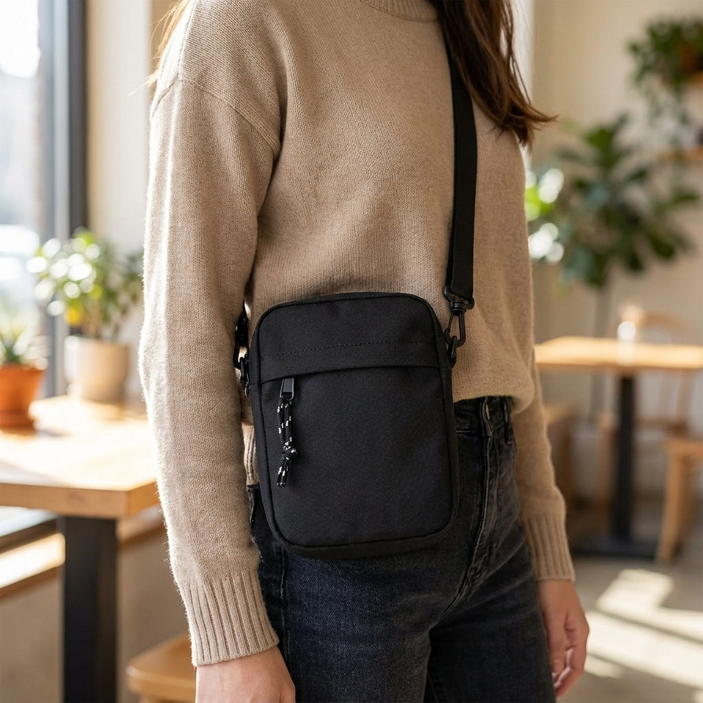 Compact Water-Repellent Nylon Anti-Theft Crossbody Shoulder Bag