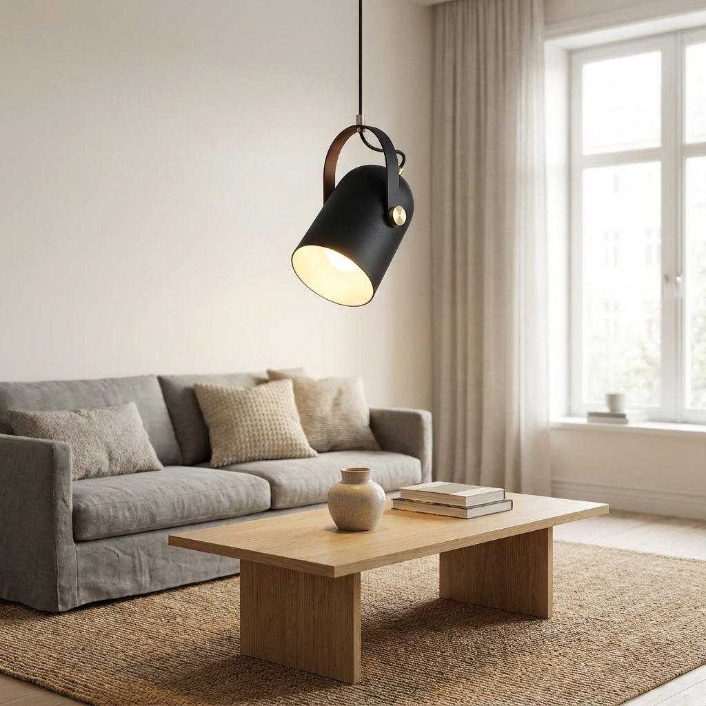 Slim Scandinavian Corner Fit Hanging Pendant Light