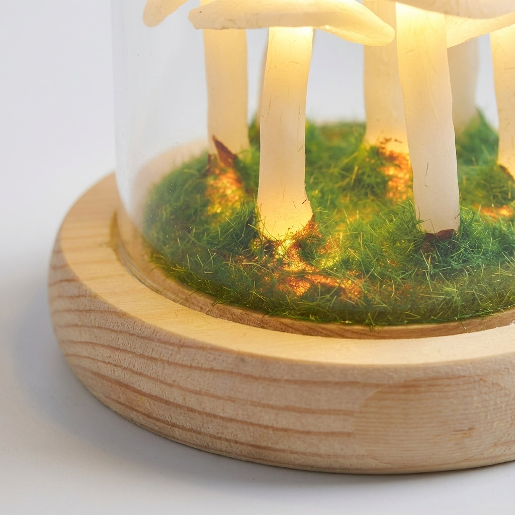 Customizable Mushroom Cluster Battery Powered DIY Table Lamp