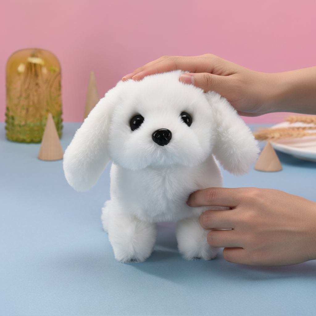 Realistic Touch Responsive Walking Barking Soft Plush Dog Toy
