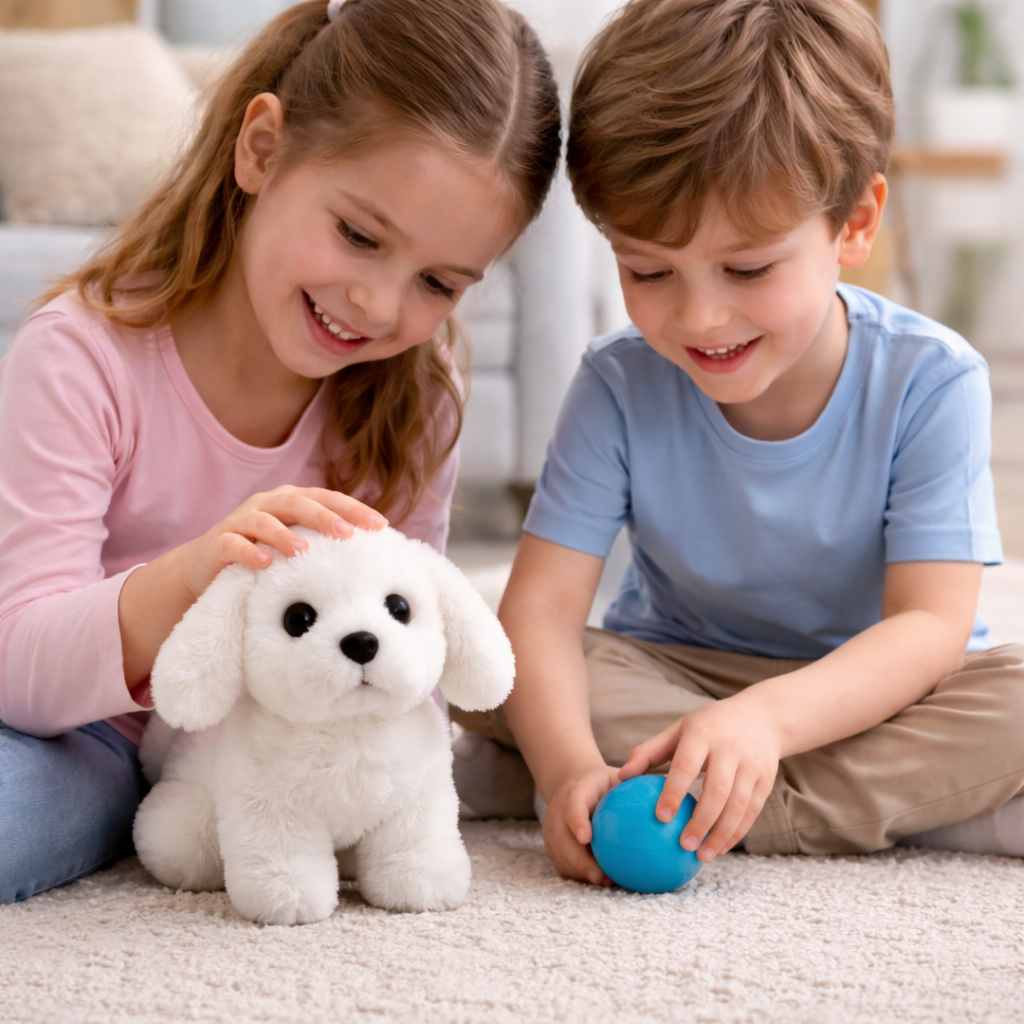 Realistic Touch Responsive Walking Barking Soft Plush Dog Toy