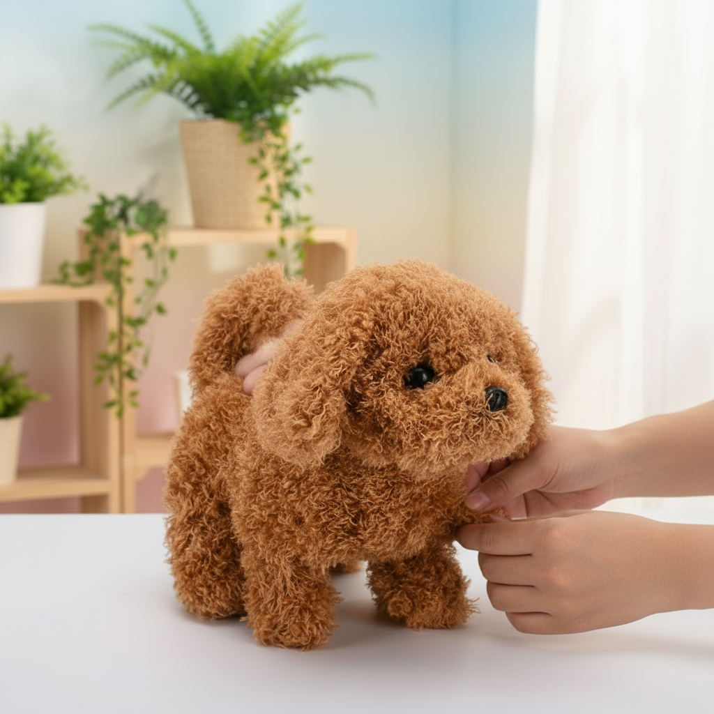 Realistic Touch Responsive Walking Barking Soft Plush Dog Toy