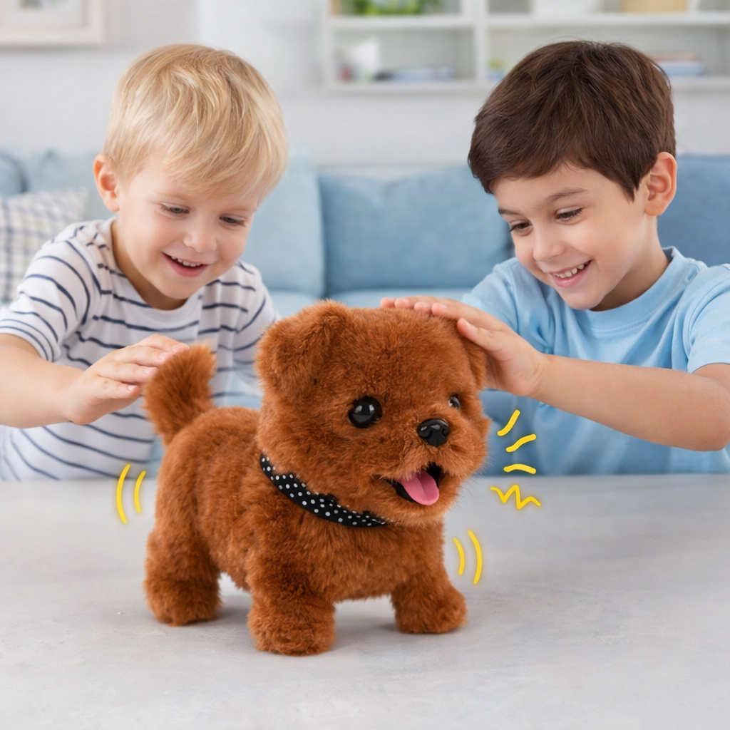 Walking Barking Plush German Shepherd Interactive Robot Puppy Toy