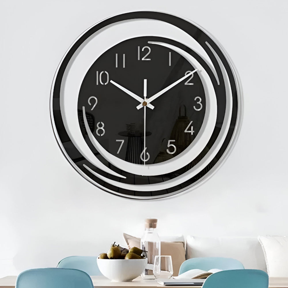 Layered Circular Minimalist Scandinavian Acrylic Silent Wall Clock