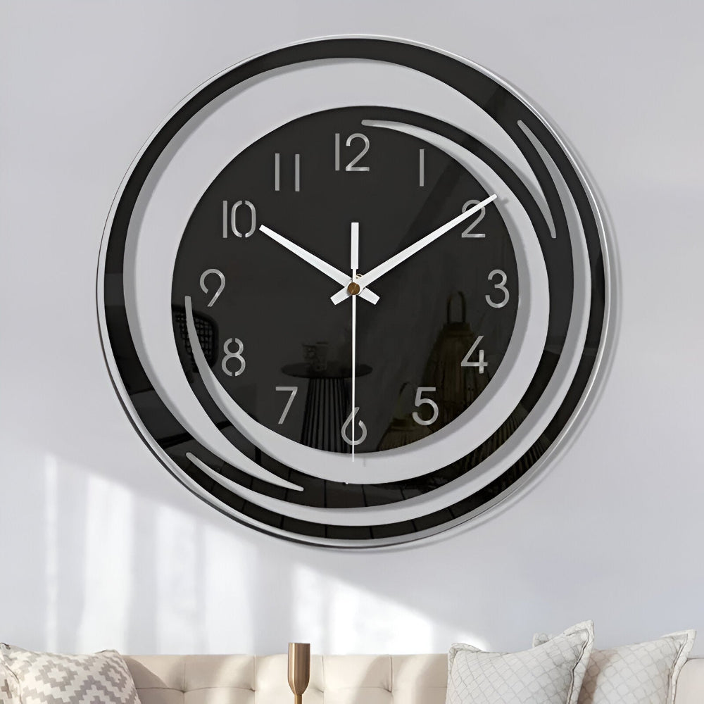 Layered Circular Minimalist Scandinavian Acrylic Silent Wall Clock