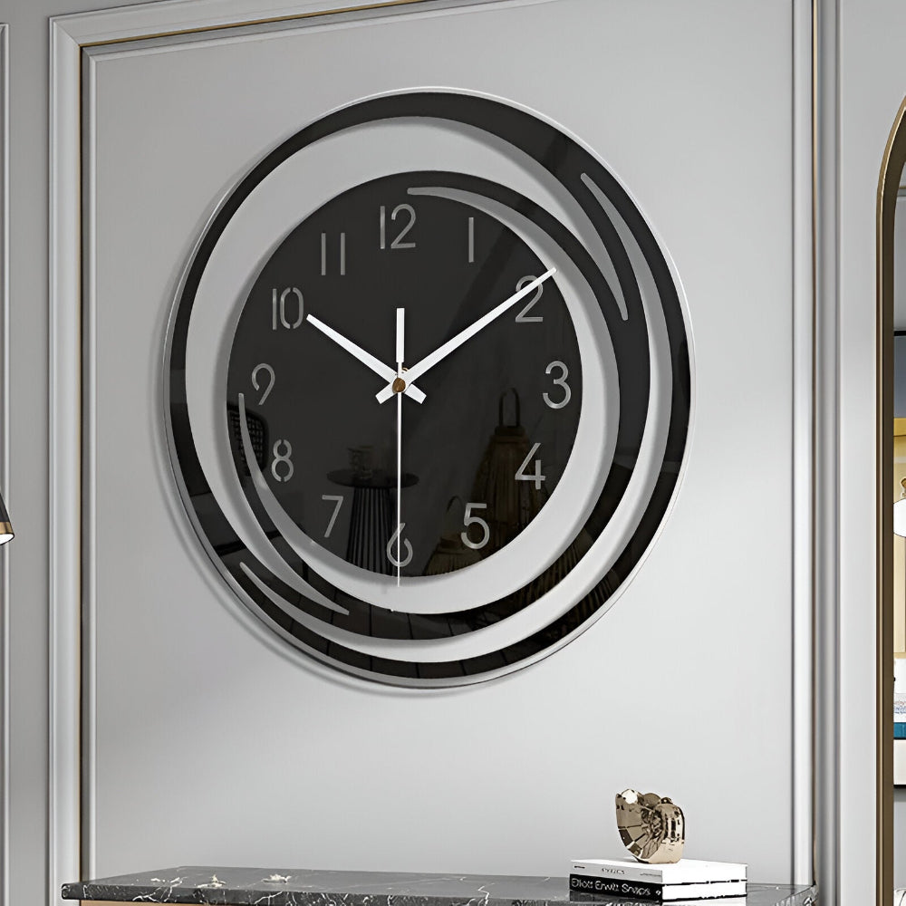 Layered Circular Minimalist Scandinavian Acrylic Silent Wall Clock